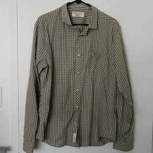 Cotton plaid penguin men's shirt.